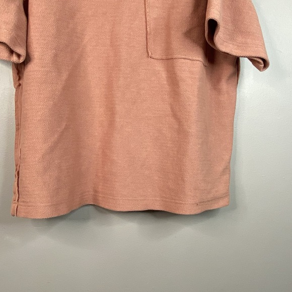 Listicle T-Shirt Top Texture Exposed Seam Knit Short‎ Sleeve Women Size M Boxy - Picture 3 of 14